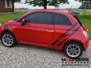 FIAT 500 Custom Wheels - Monza 15x6.5" 4-98 BP - Hyper Black/Gunmetal Finish